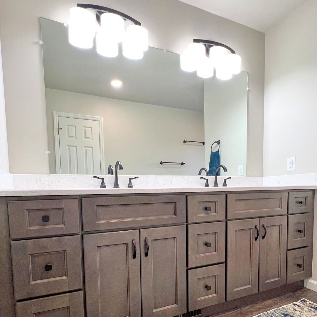 New Vanity and Lighting in Bathroom Remodel for Camp Hill, PA