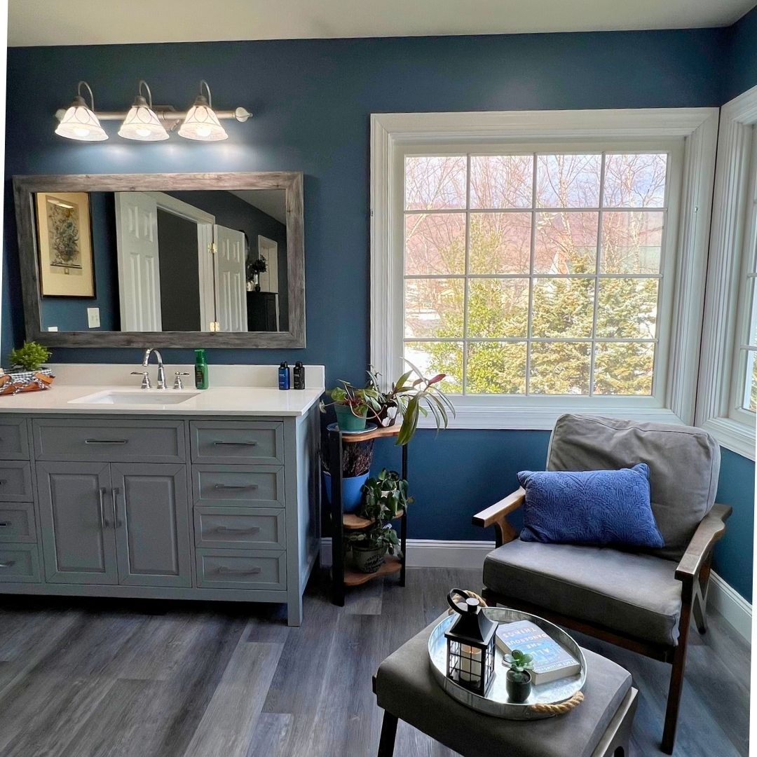 Bathroom Remodel in Harrisburg, PA with Blue Walls