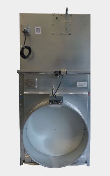 Serranda tagliafuoco a ghigliottina a riarmo manuale