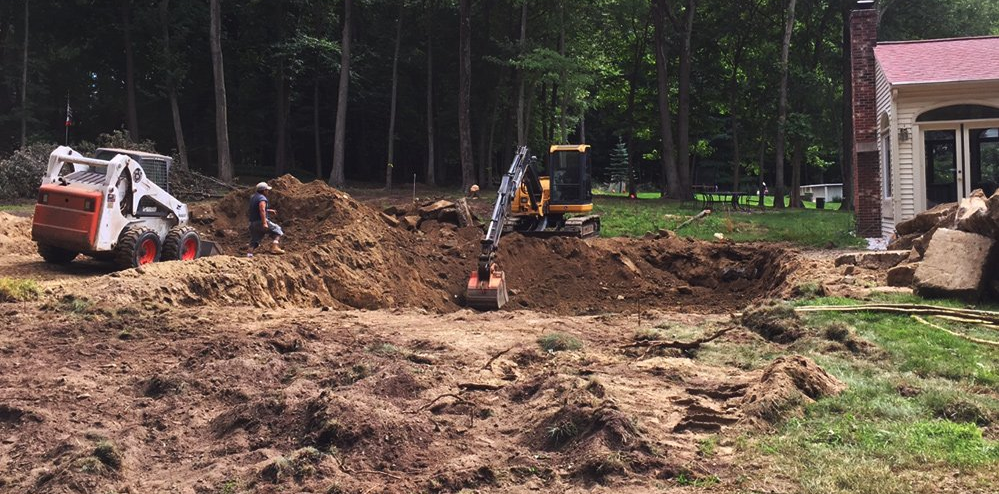 excavation for inground pool