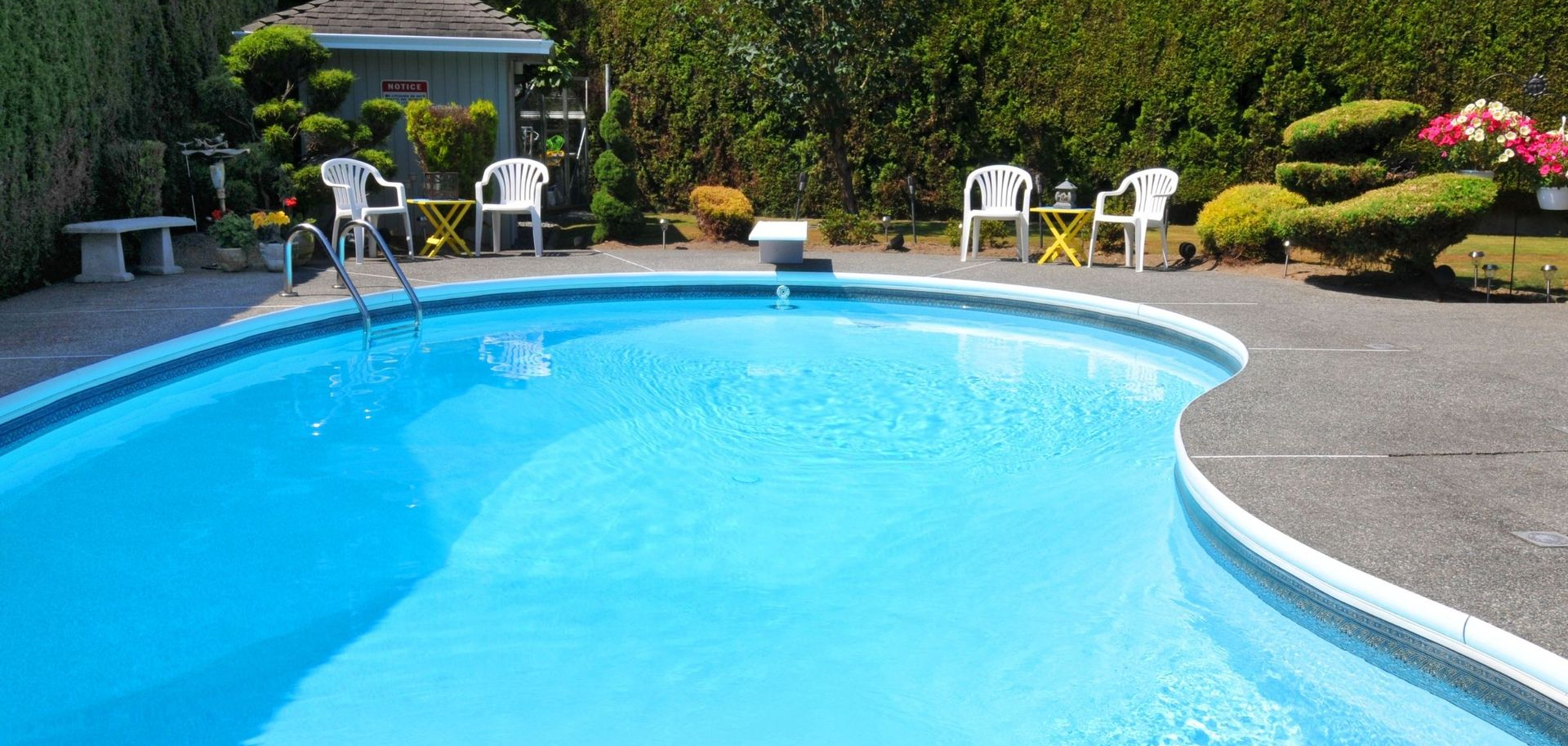 finished inground pool construction