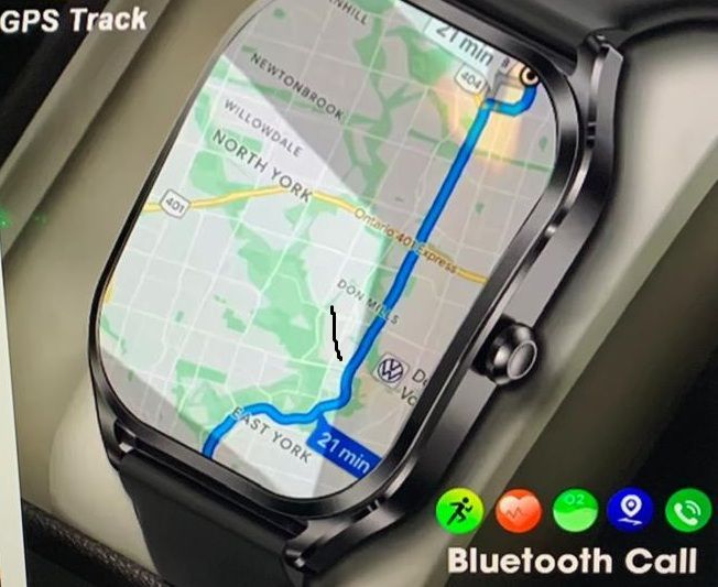 Een slim horloge met gps-tracking en bluetooth-oproep