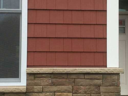 Red shade siding - Siding in Dover and Rochester, NH