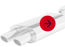 Red circular button with a black right-pointing arrow icon | Motorvation Service Center