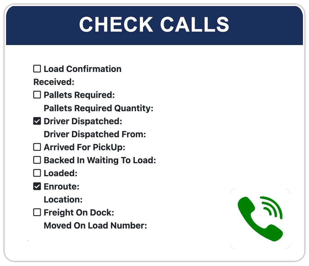 A check calls sign with a green phone on it