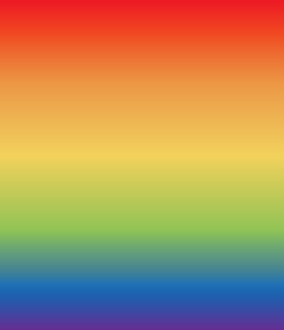 A rainbow colored gradient background with a white border