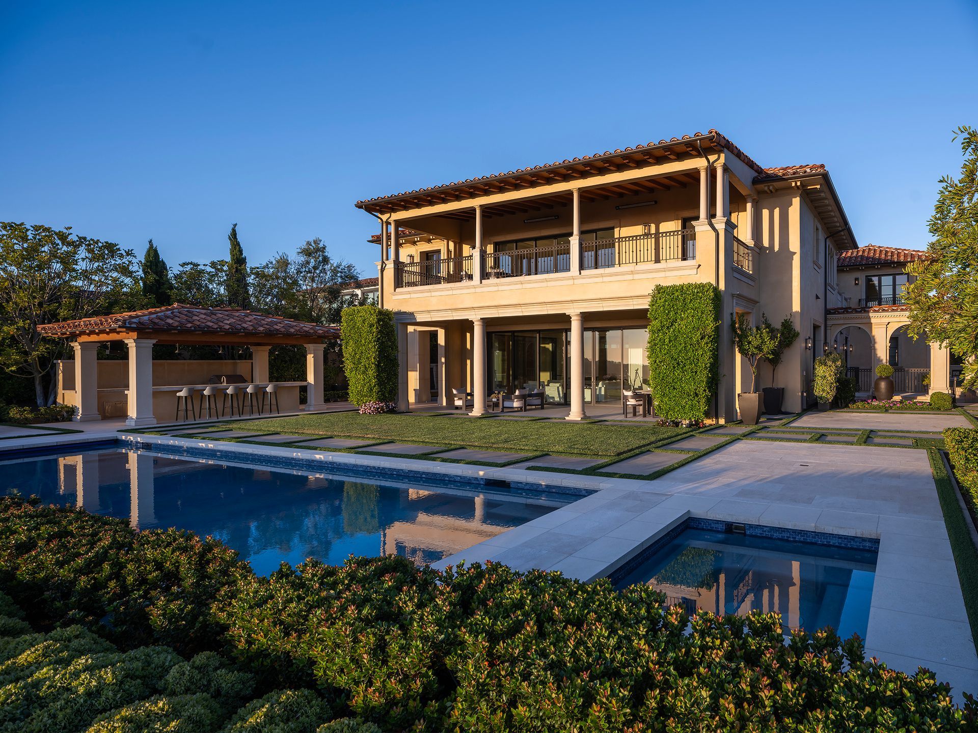 Exterior of crystal cove home in newport beach, ca