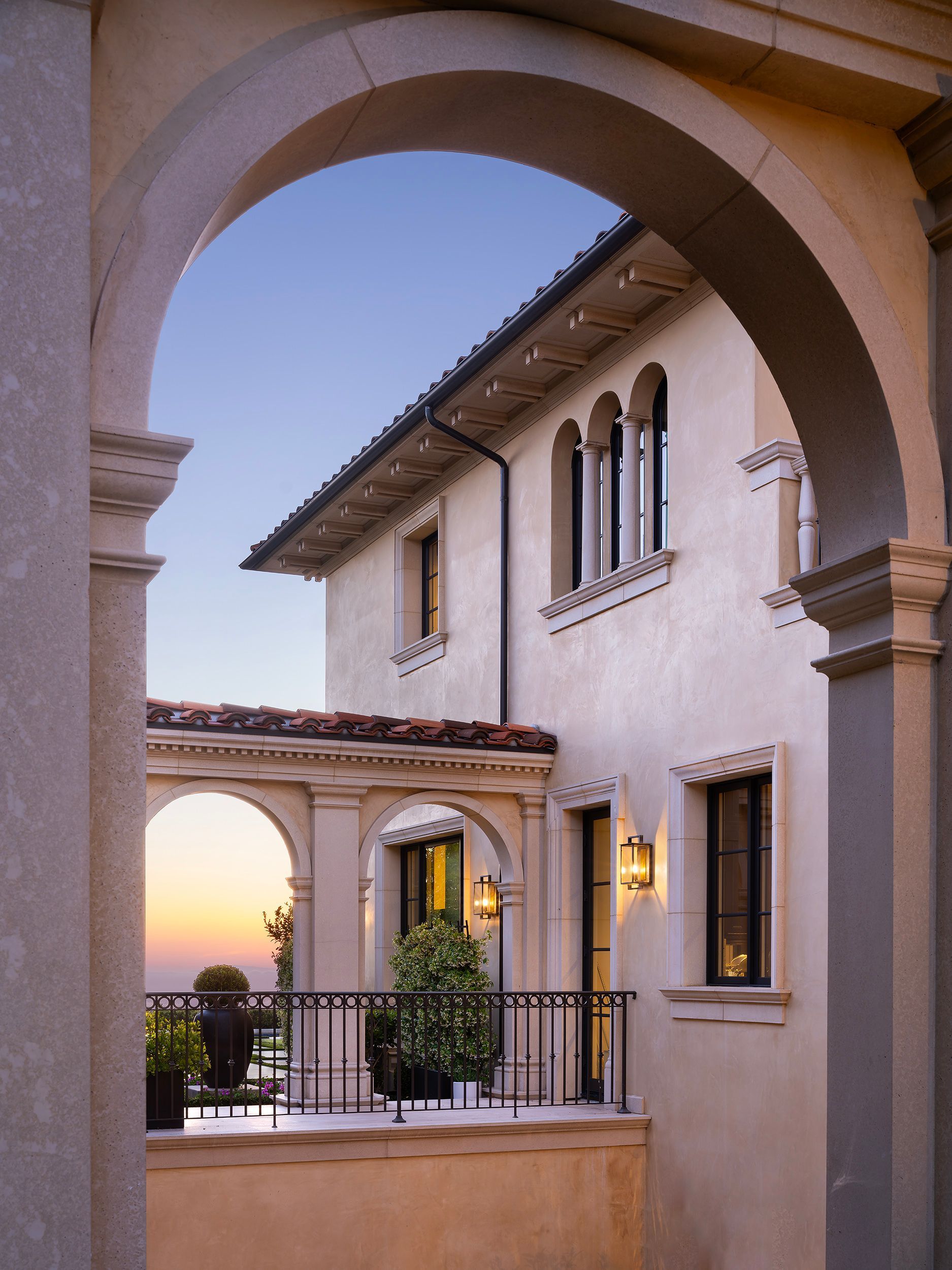Exterior of crystal cove home in newport beach, ca