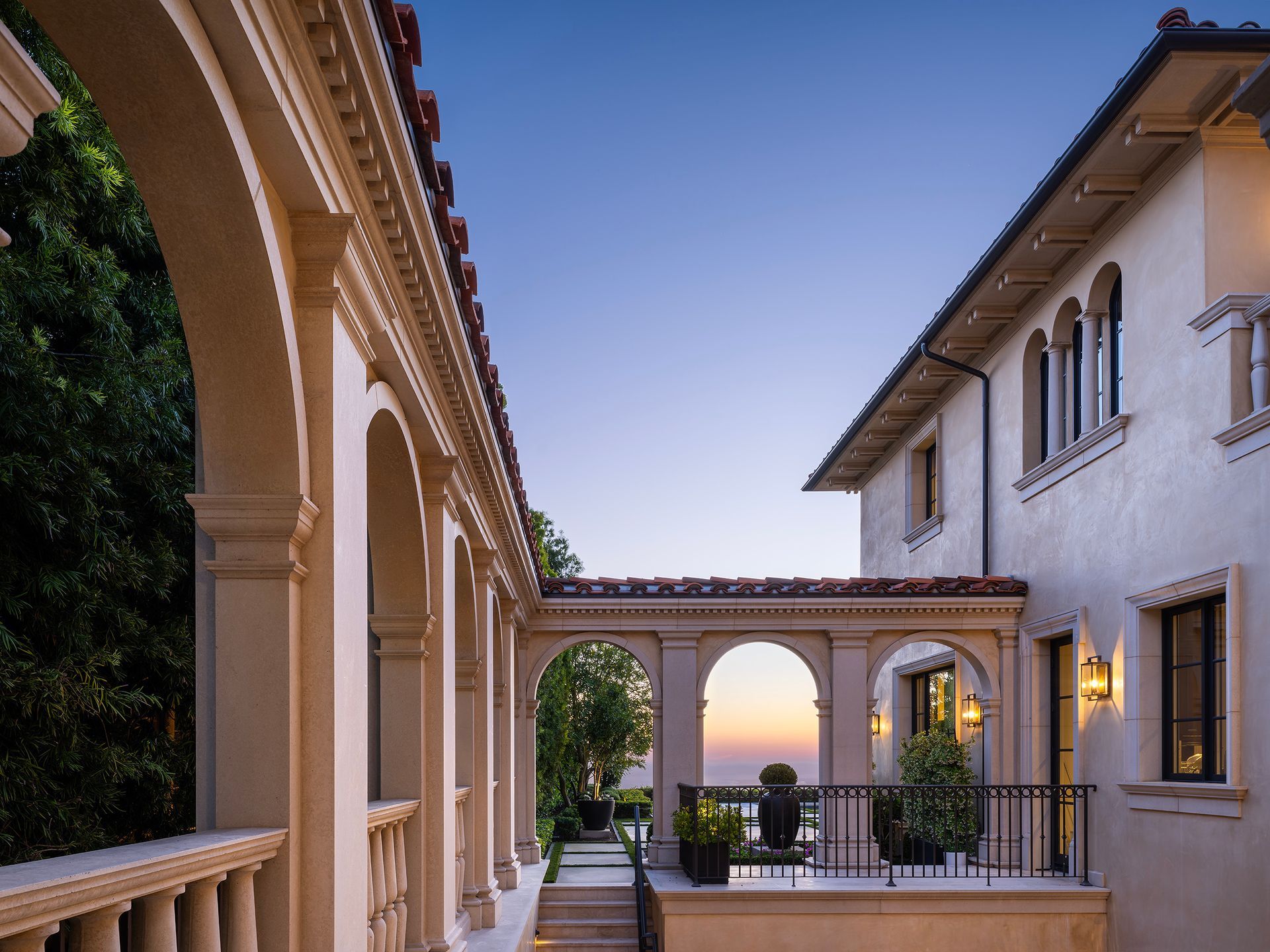 Exterior of crystal cove home in newport beach, ca