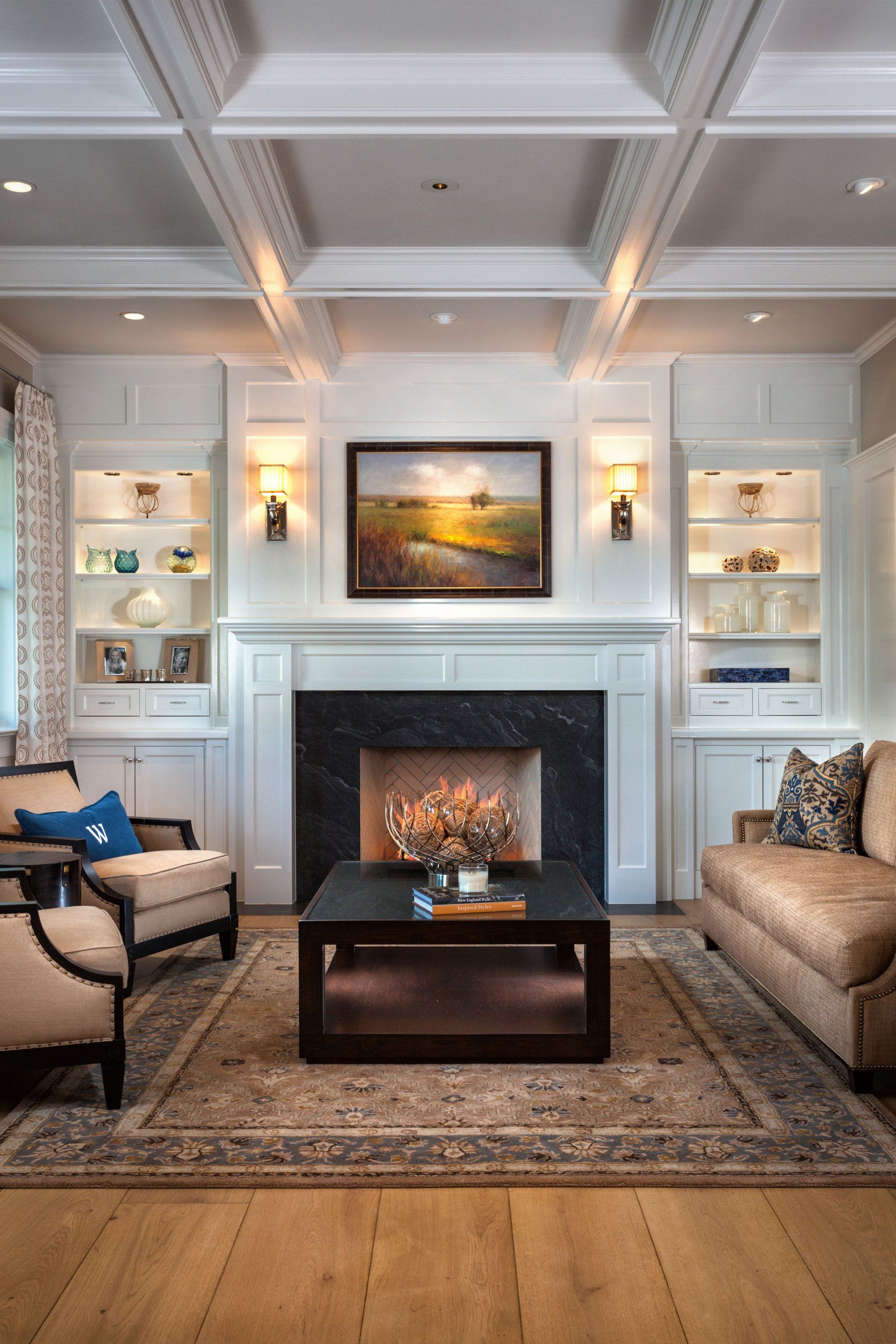 Living Room in a Newport Beach house designed by Oatman Architects