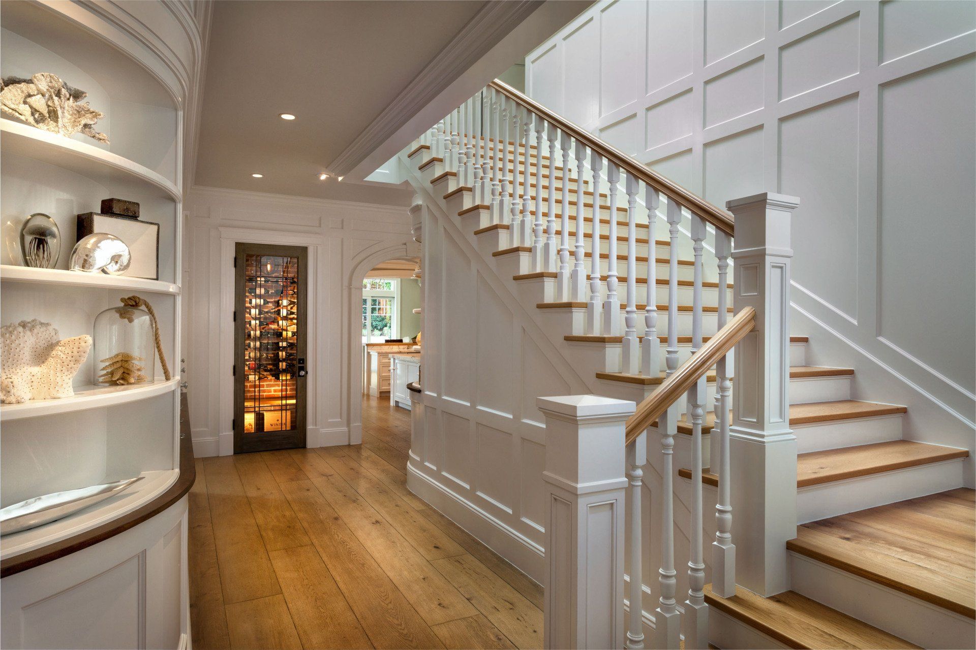 staircase  in a Newport Beach house designed by Oatman Architects