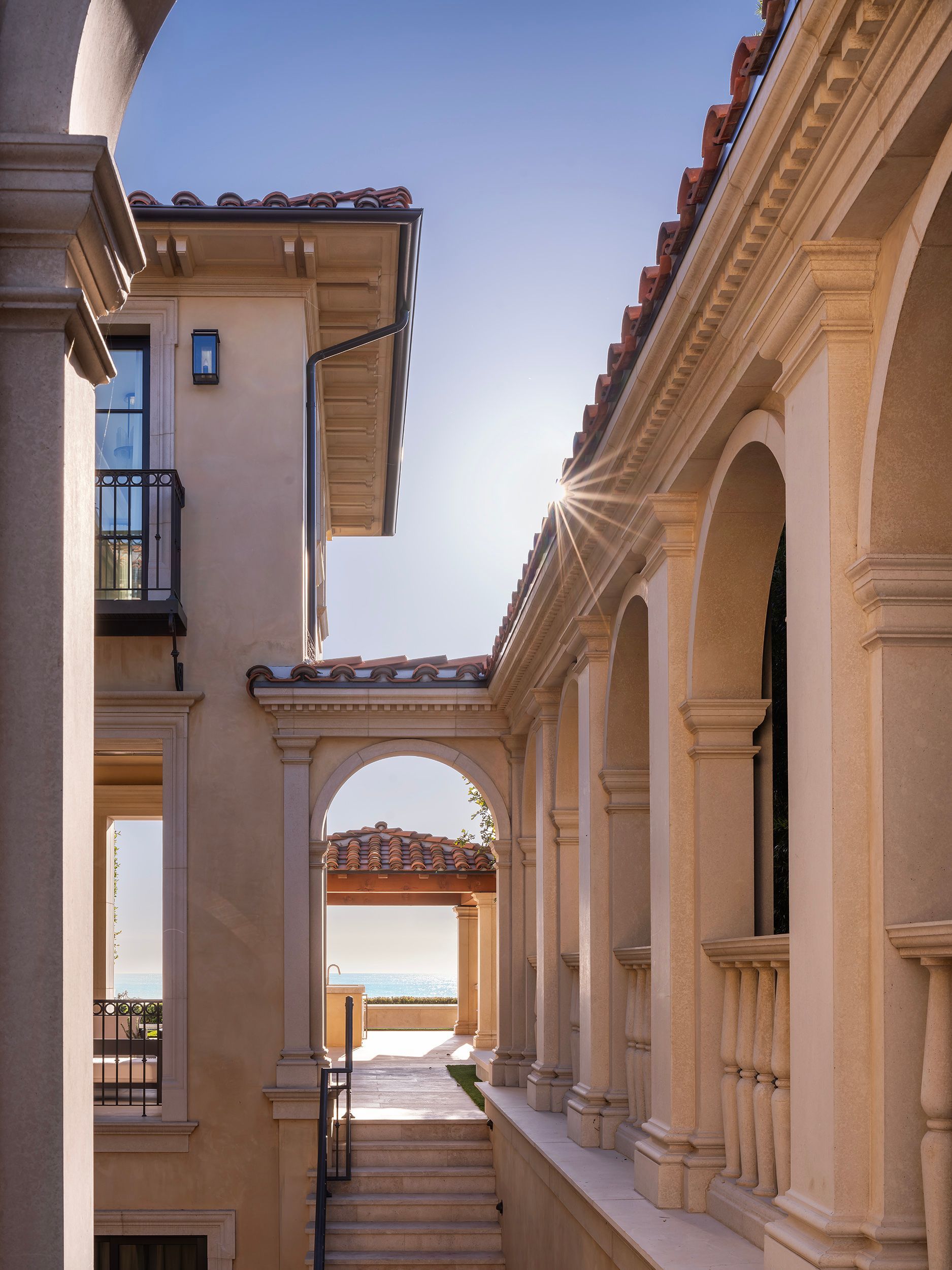 Exterior of crystal cove home in newport beach, ca