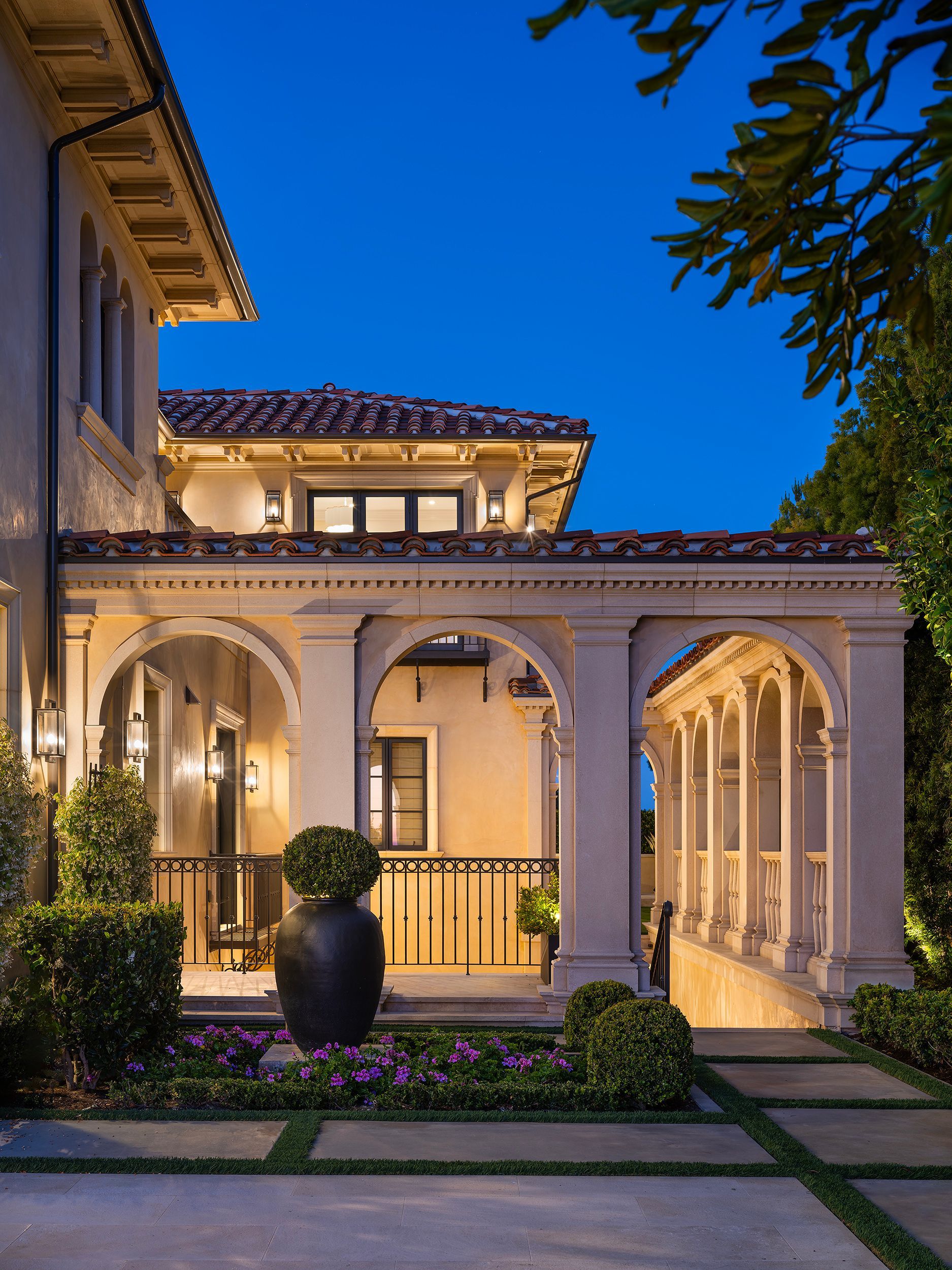 Exterior of crystal cove home in newport beach, ca