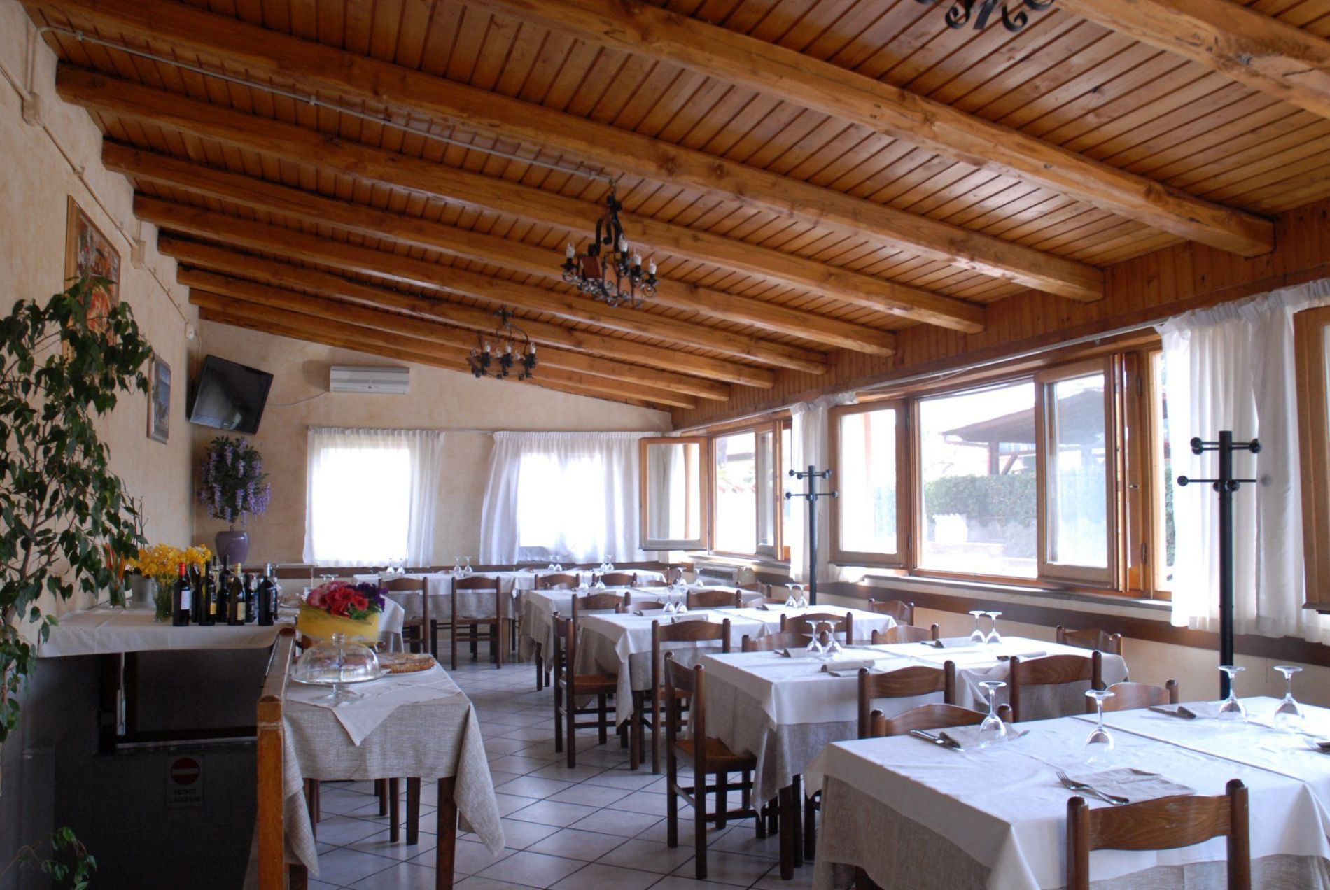 coperti del ristorante di pesce fresco