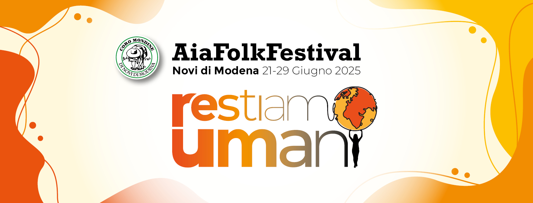 Cover AiaFolkFestival 2025 A poster for the alafolk festival restiamo umani