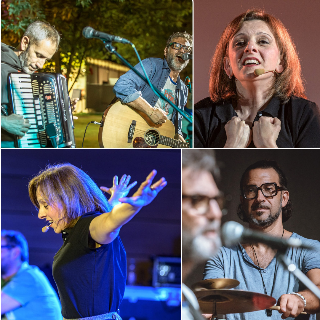 Un'immagine sfocata di una stazione di servizio di notte
