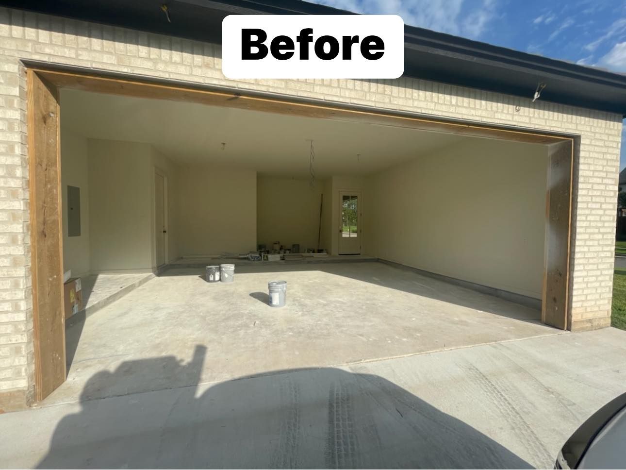 Before Garage Door Installation