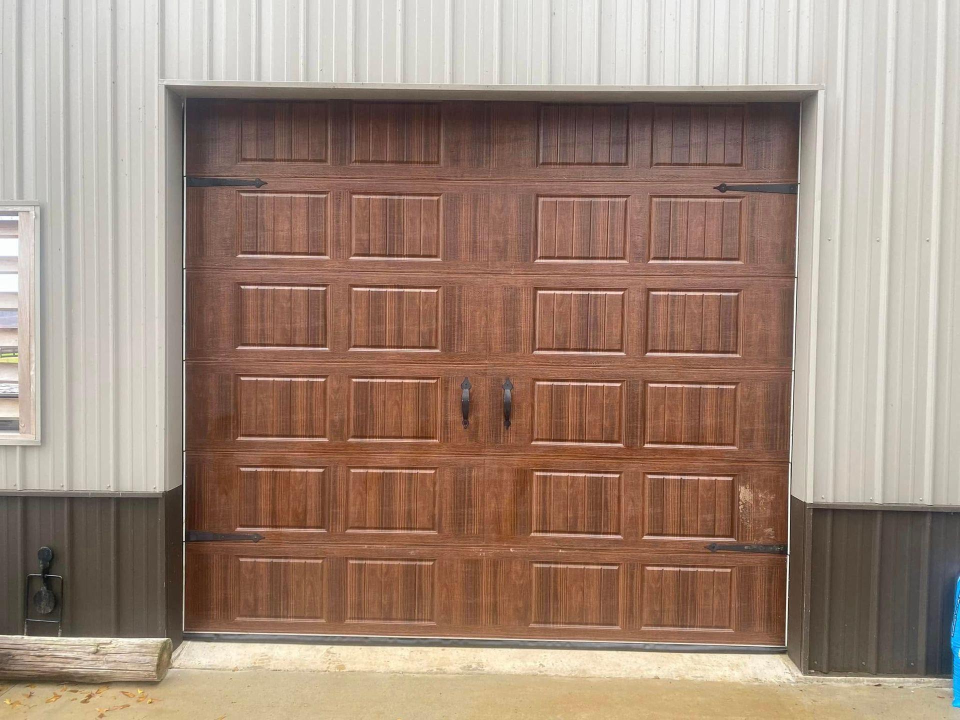 Brown Paneled Garage Door