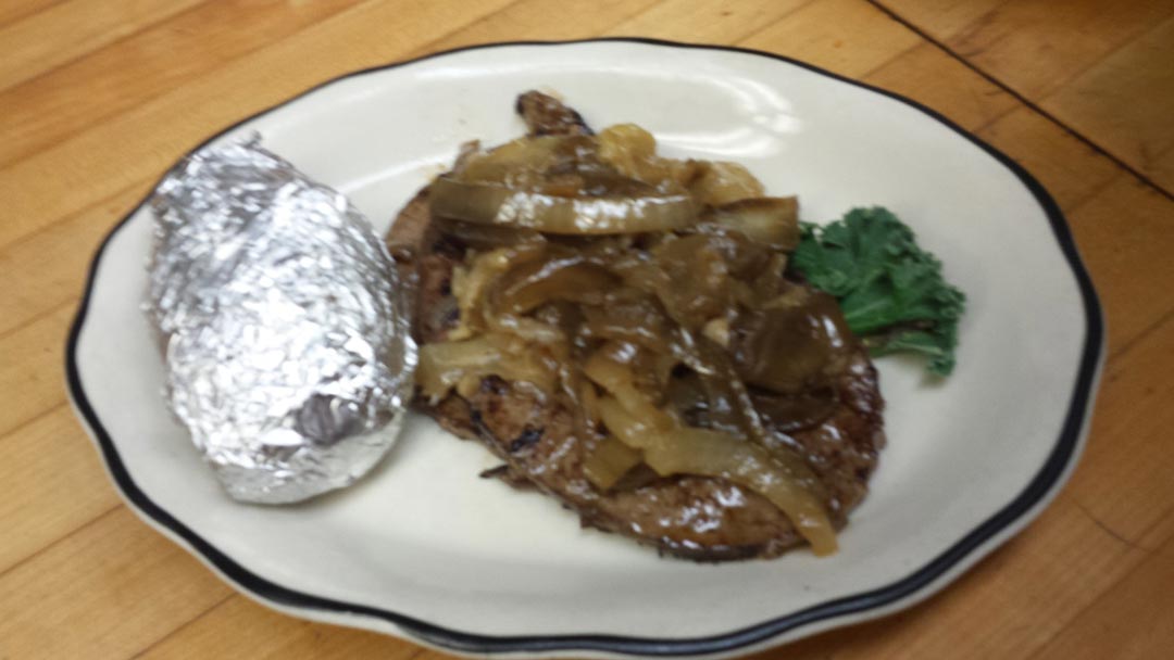 Liver with Onions and Baked potato - Food Services in Virginia Beach, VA