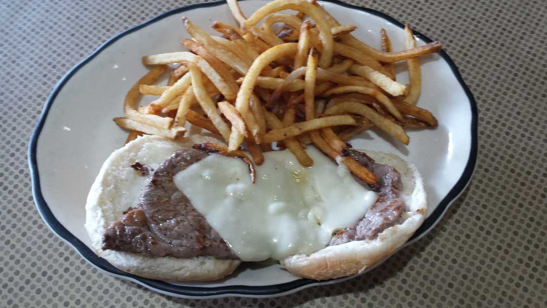 Steak sandwich w/Swiss & French fries - Food Services in Virginia Beach, VA