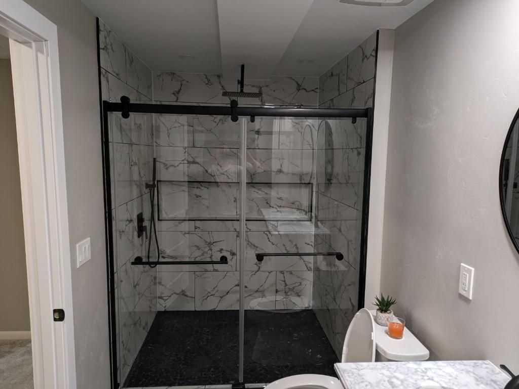 Interior of modern bathroom