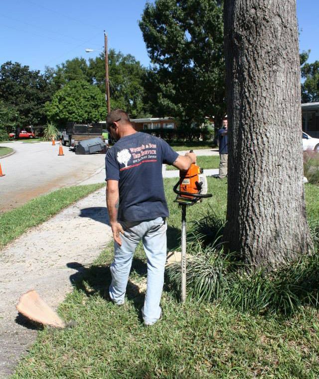 Man With Chainsaw — Sorrento, FL — Windsor & Son Tree Service