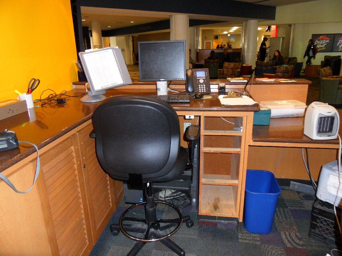 Before Info Desk Renovation #2 — Chester, VA — ARW Contracting, Inc.