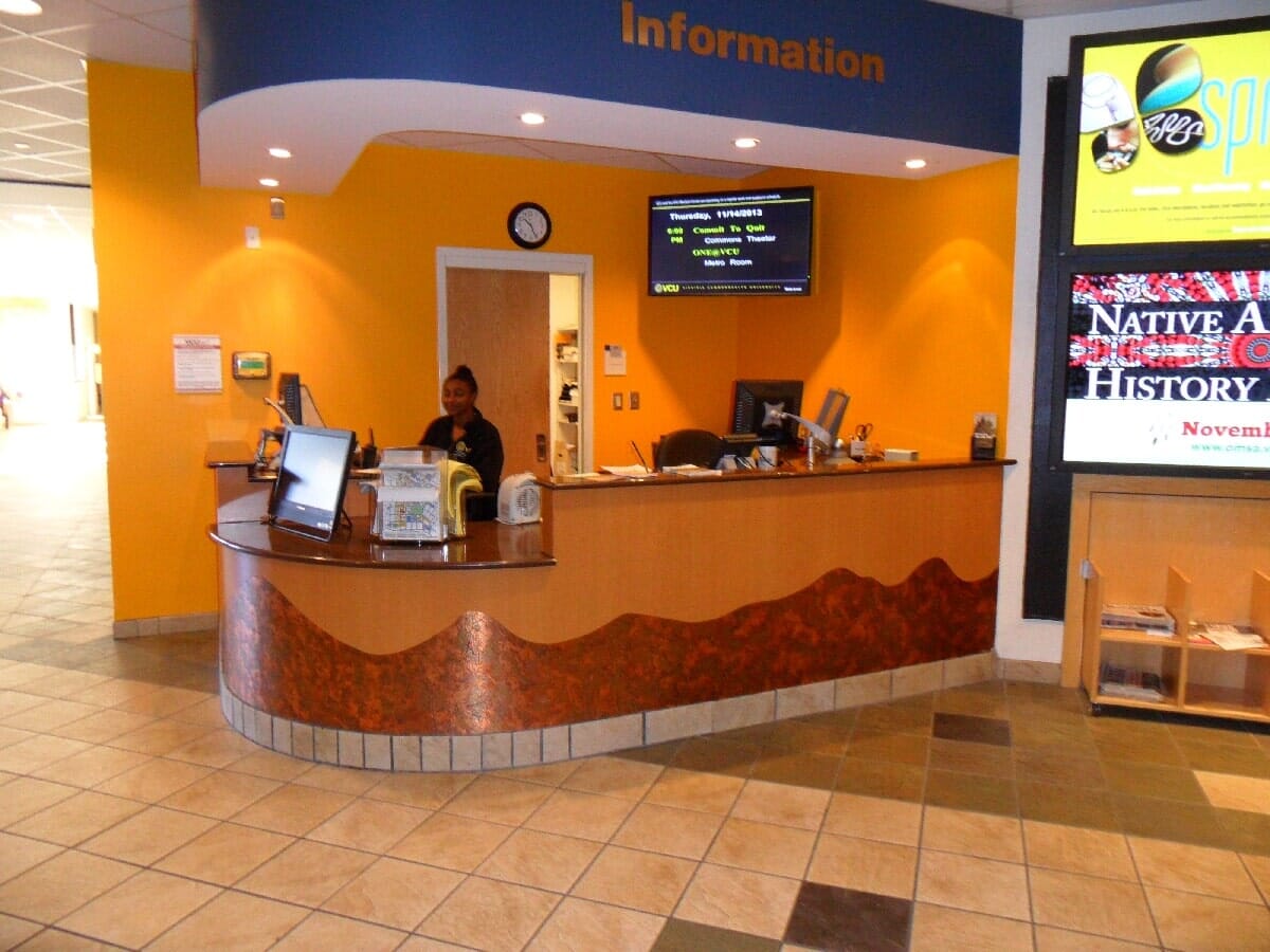 Before Info Desk Renovation #3 — Chester, VA — ARW Contracting, Inc.