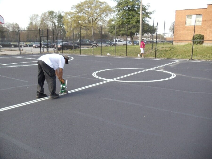 During Renovating Basket Ball Court — Chester, VA — ARW Contracting, Inc.