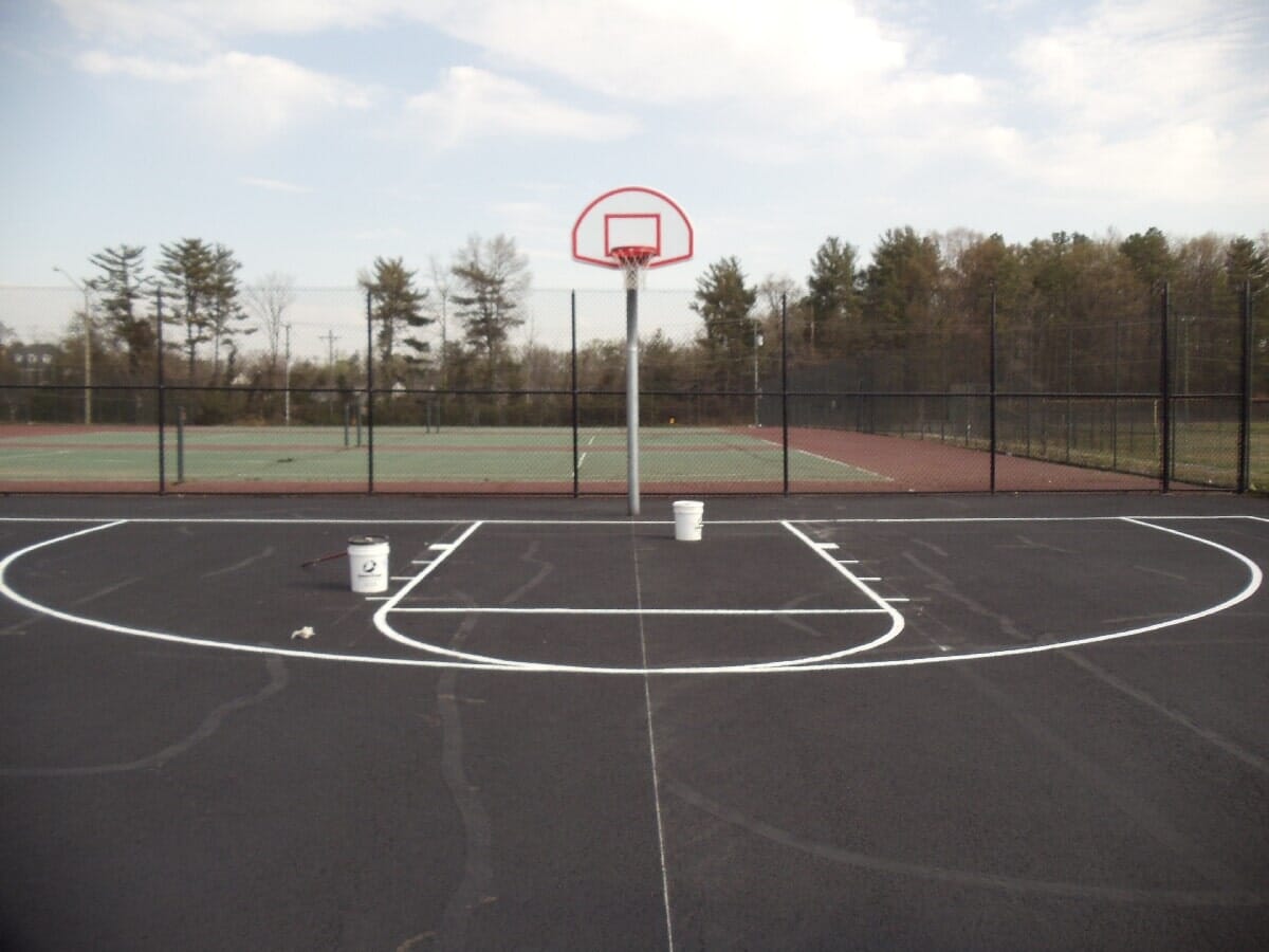 During Renovating Basket Ball Court #2 — Chester, VA — ARW Contracting, Inc.