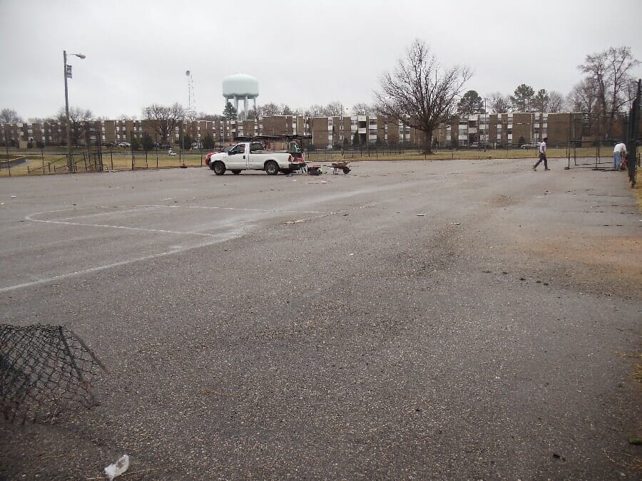 Before Renovating Basket Ball Court #6 — Chester, VA — ARW Contracting, Inc.