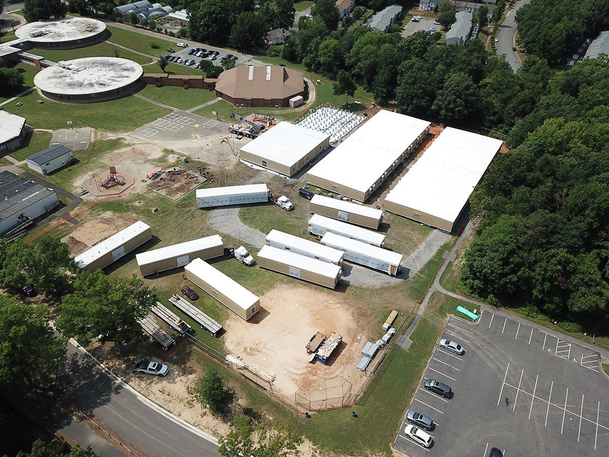 Top View Of Ongoing Construction Of AM Davis Project — Chester, VA — ARW Contracting, Inc.