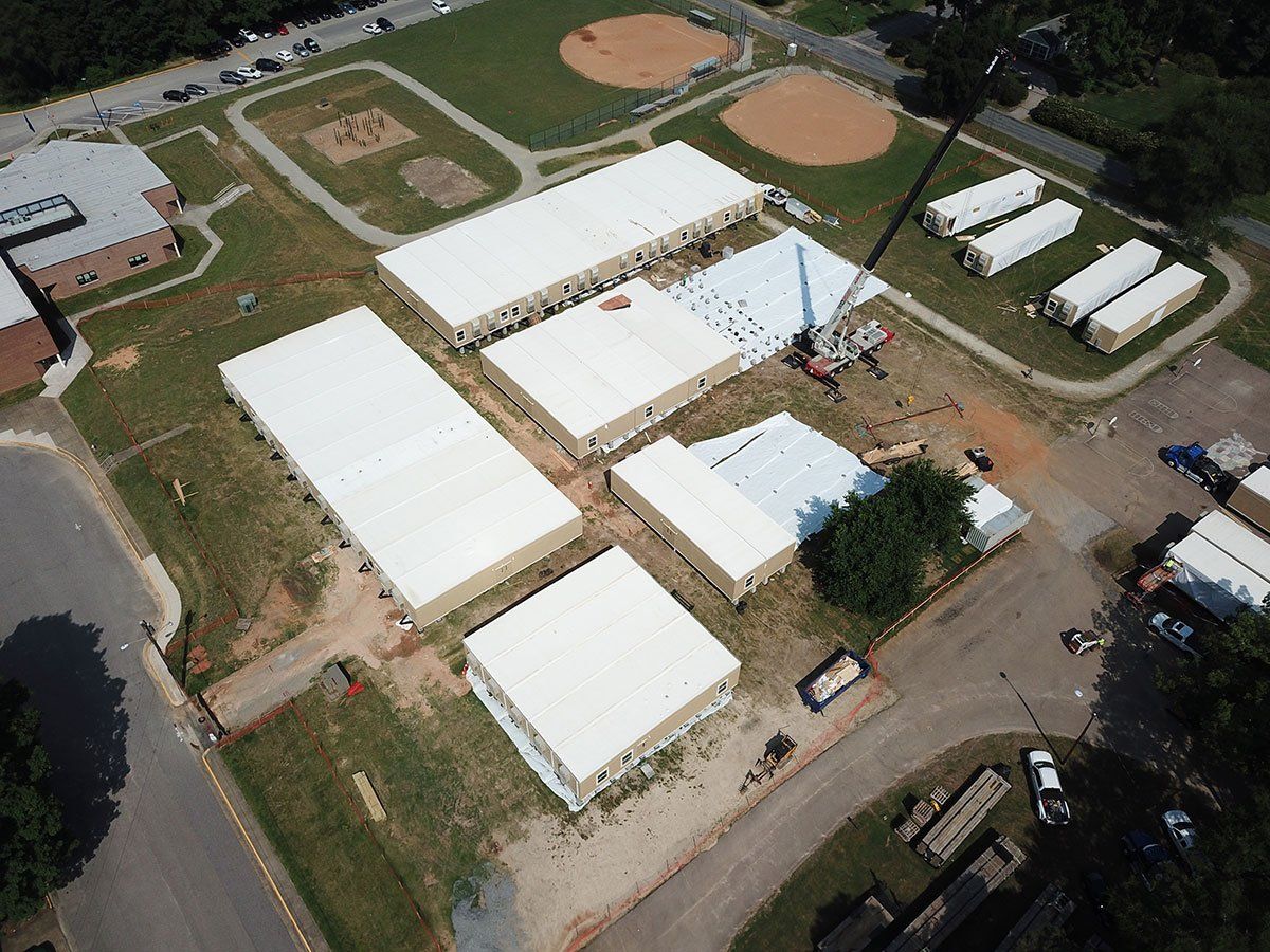 Top View Of Ongoing Campus Construction — Chester, VA — ARW Contracting, Inc.