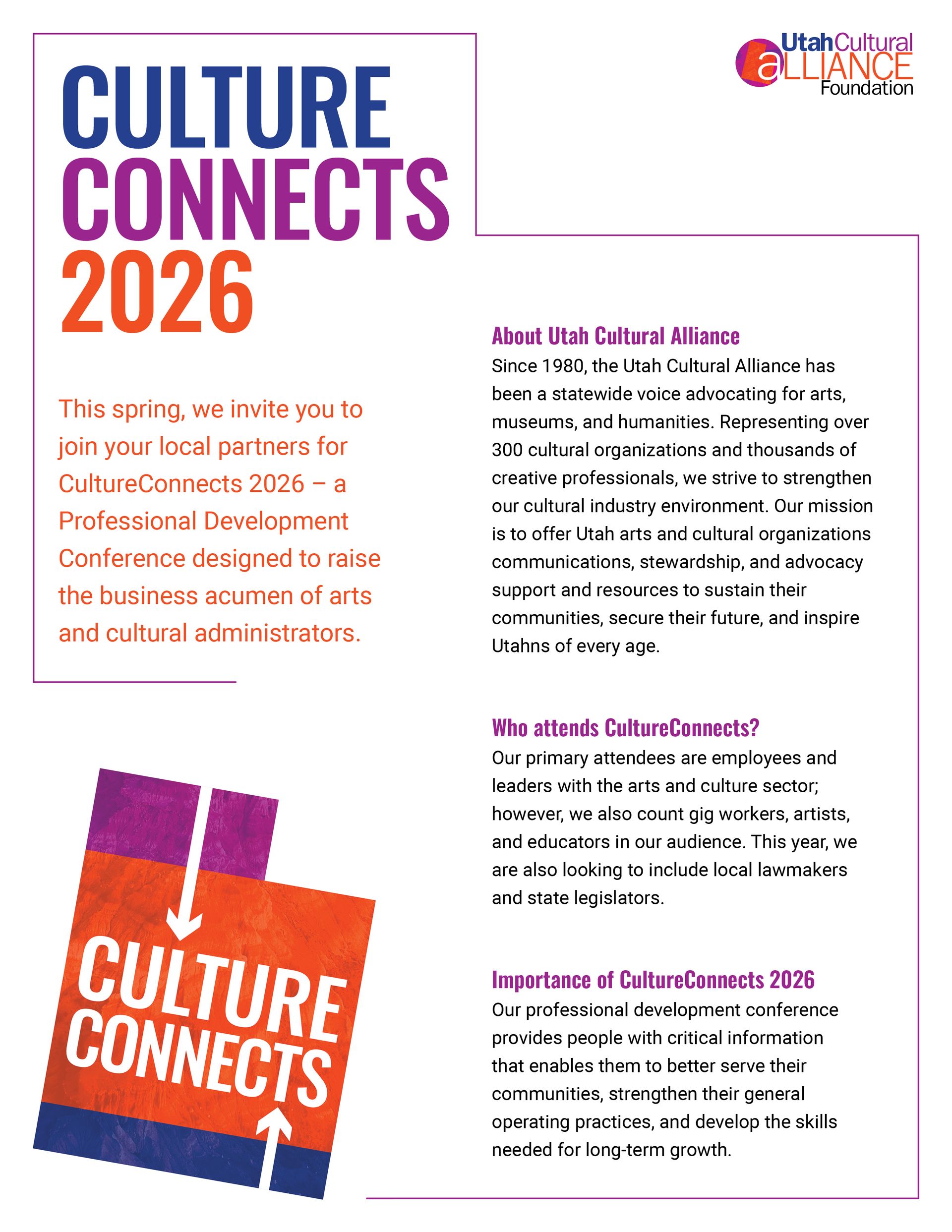 Culture Connects Conference | Utah Arts & Culture