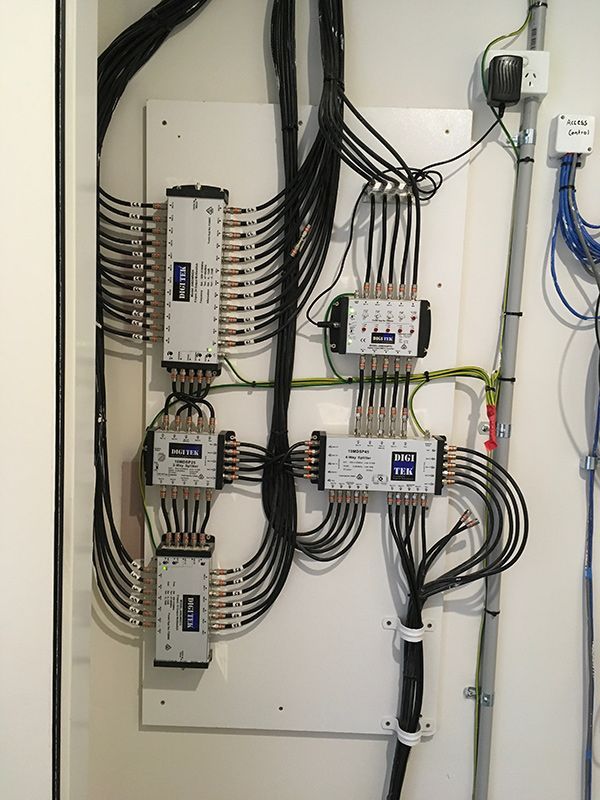 Wall With A Bunch Of Wires — Telecommunication Company In Queanbeyan, ACT