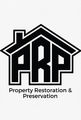 Black logo of a house outline with &ldquo;ARP&rdquo; and the text &ldquo;Property Restoration & Preservation&rdquo; underneath