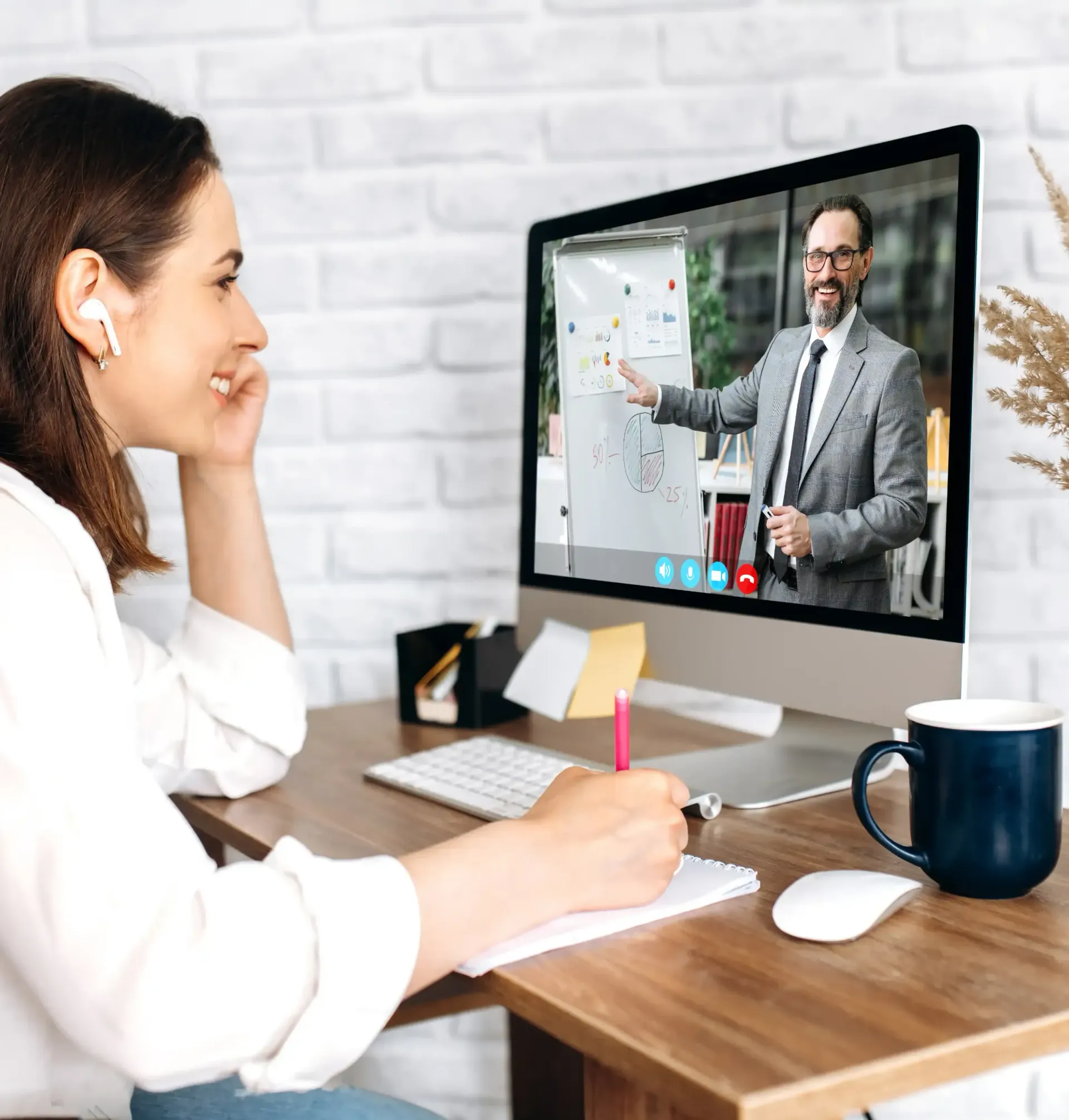 Business Professional on Virtual Career Coaching Video Call