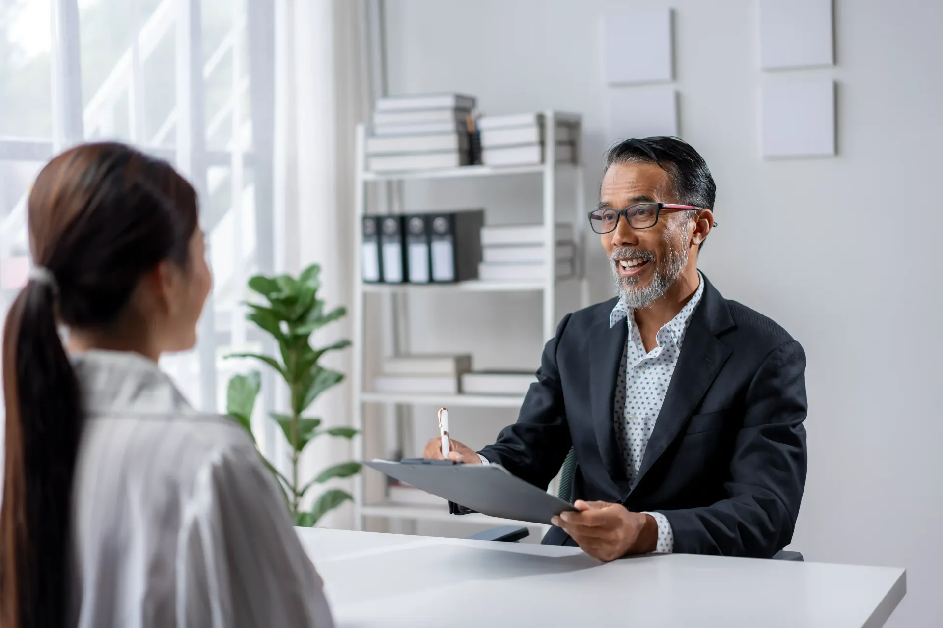 Executive Professional Interviewing Senior Level Female Professional