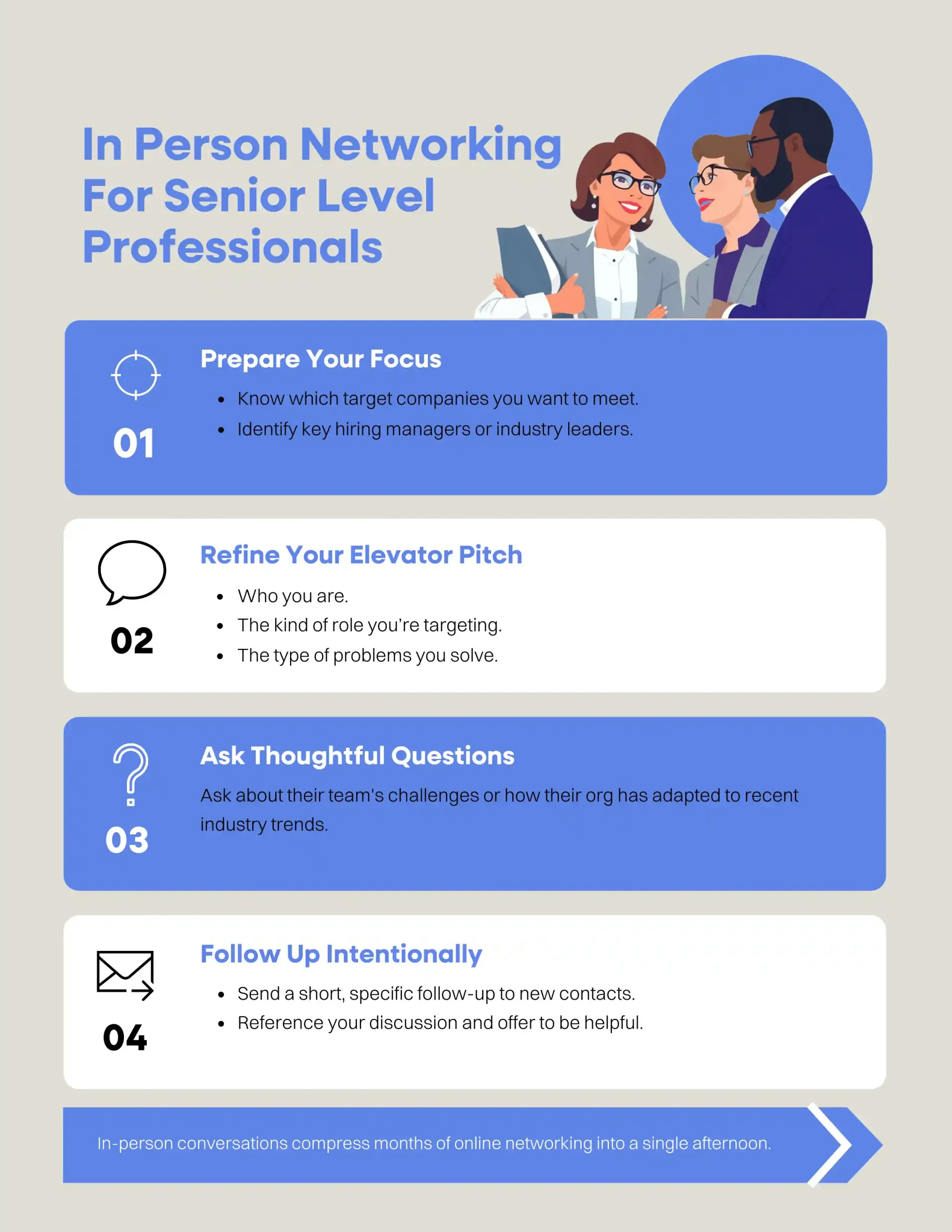 In Person Networking Tips for Senior Level Professionals