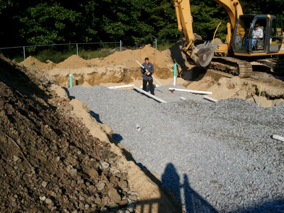 Septic System Care — Almost Completed Septic Installation in Wrightstown, NJ