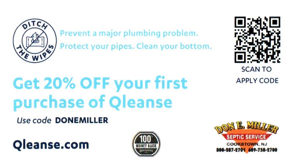 Qleanse QR Code— Worker Cleaning Septic Tank in Wrightstown, NJ