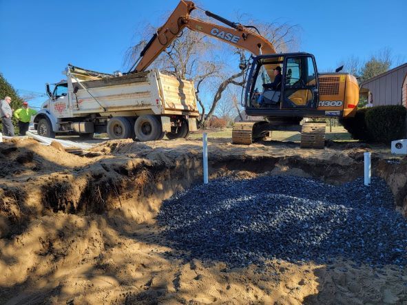 Excavation with Stones — Don. E Miller Septic Truck in Wrightstown, NJ