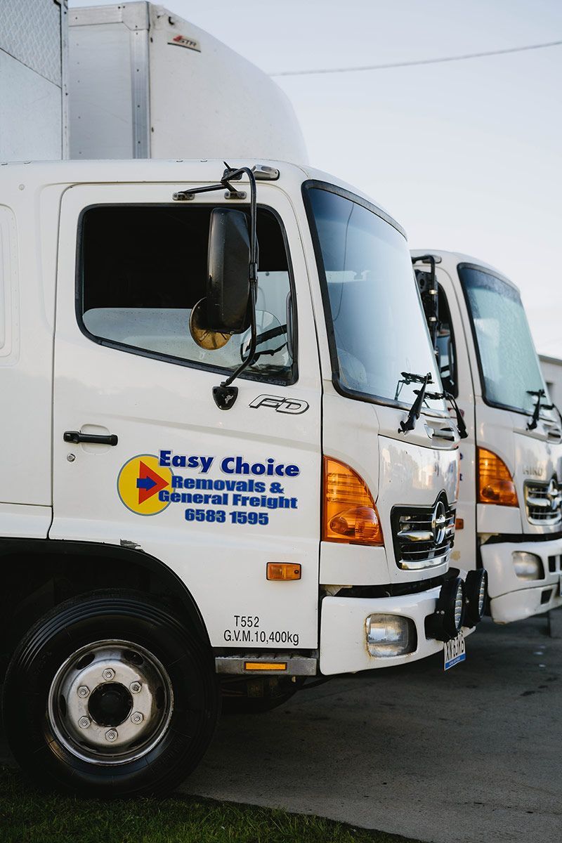 White Delivery Trucks — Easy Choice Removals and General Freight in Armidale, NSW