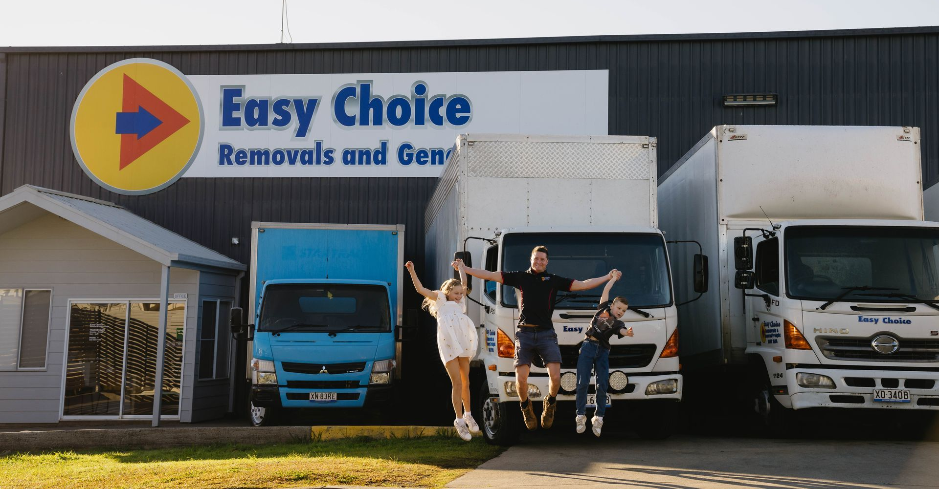 People Jumping in Front of 