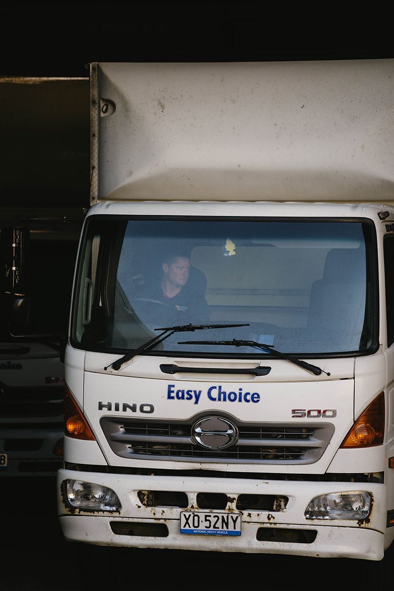 White Truck With Easy Choice Text On It — Easy Choice Removals and General Freight In Lismore, NSW