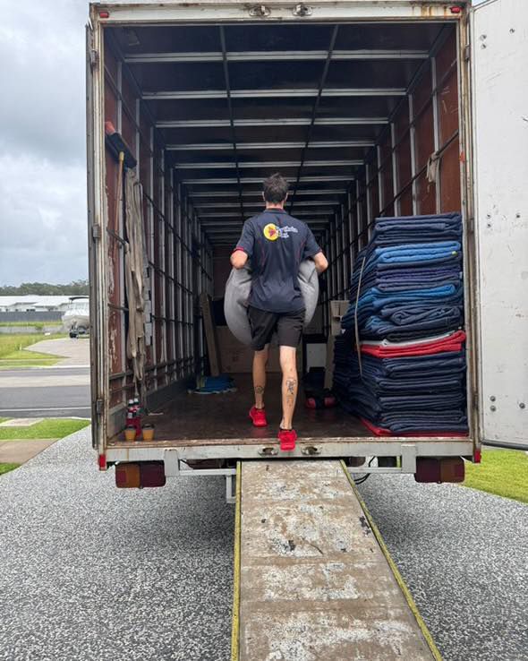 Loading Truck with Office Items for Relocation