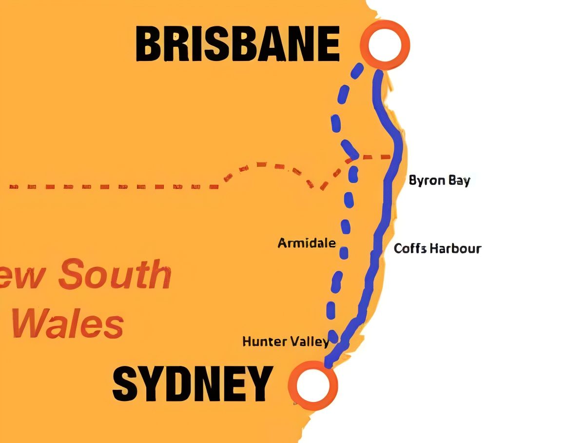 A Map of Brisbane New South Wales and Sydney — Easy Choice Removals and General Freight In Port Macquarie, NSW