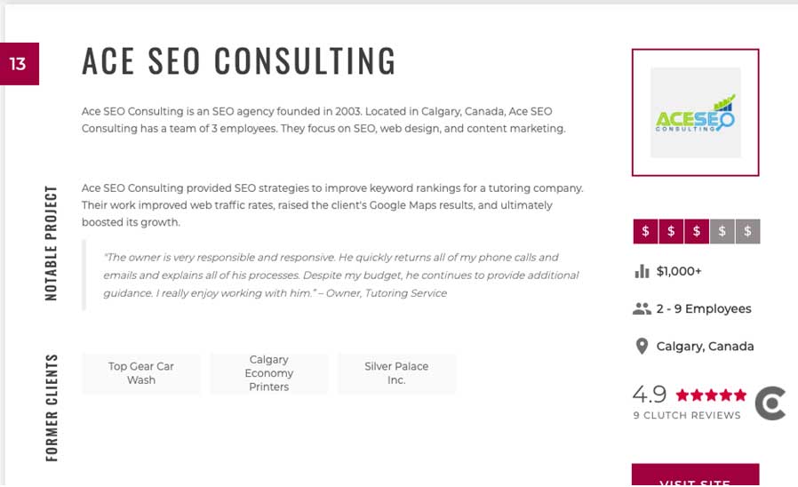 We Have Been Listed as the Top 40 Digital Marketing Companies in Calgary!