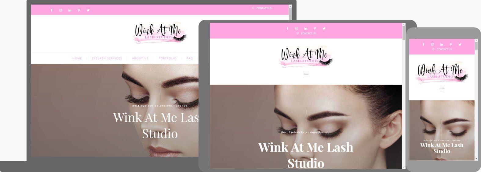 Beauty Salon Website Design - Wink At Me Lash Studio