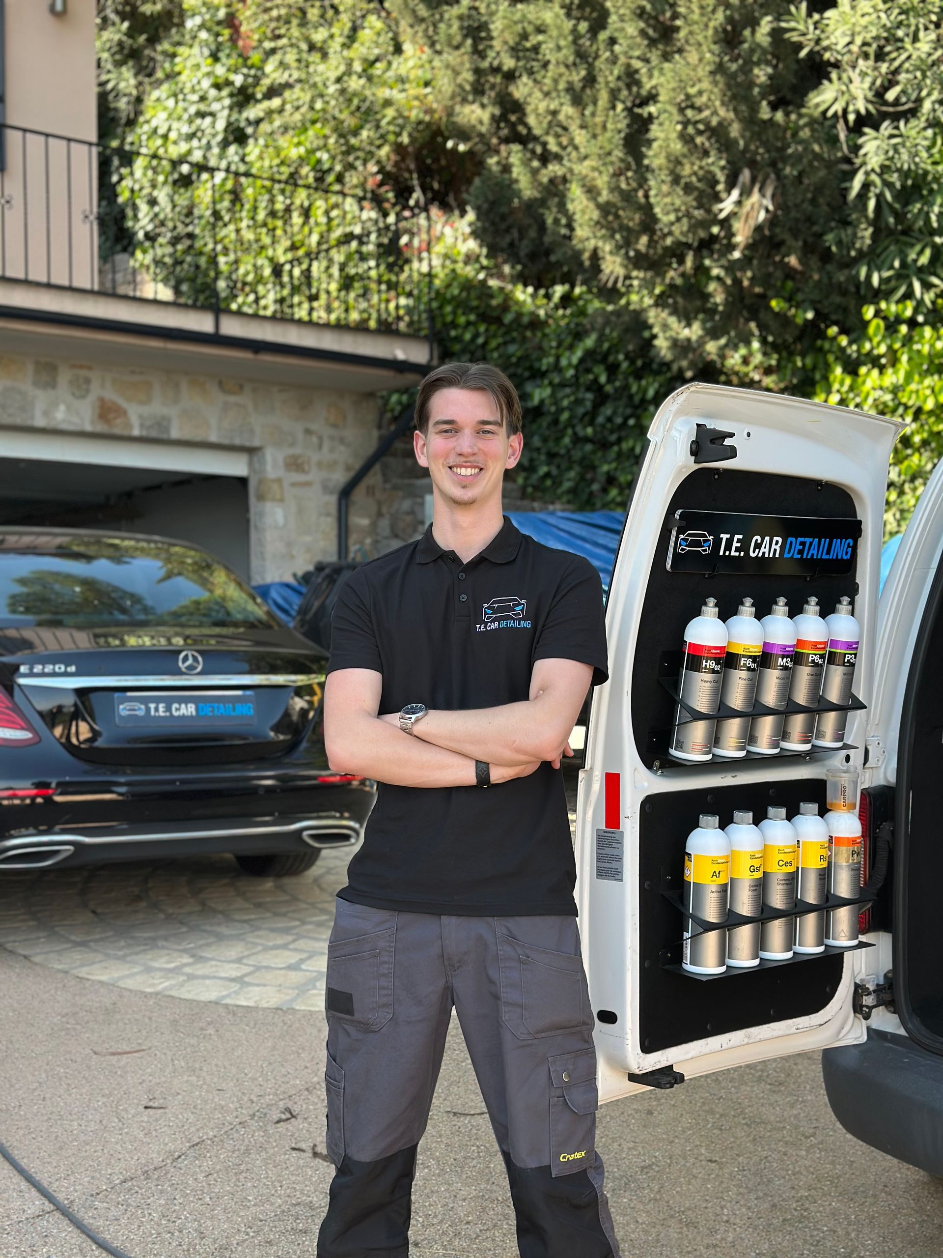 Foto van Mees mede-eigenaar van T.E. Car Detailing.